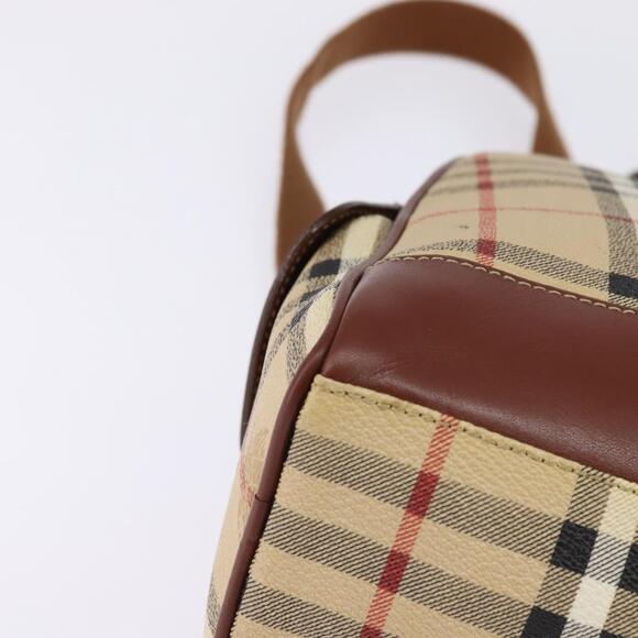 BURBERRY Nova Check Backpack PVC Beige Gold Auth 144466 main image 9